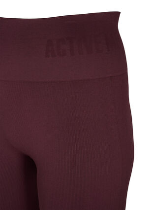 Workout leggings with ribbed structure, Fudge, Packshot image number 2