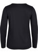 Plain basic top in cotton, Solid Black, Packshot image number 1