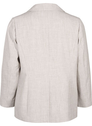 Melange blazer with button closure, String, Packshot image number 1