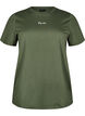 Cotton T-shirt with embroidery detail, Green, Packshot image number 0
