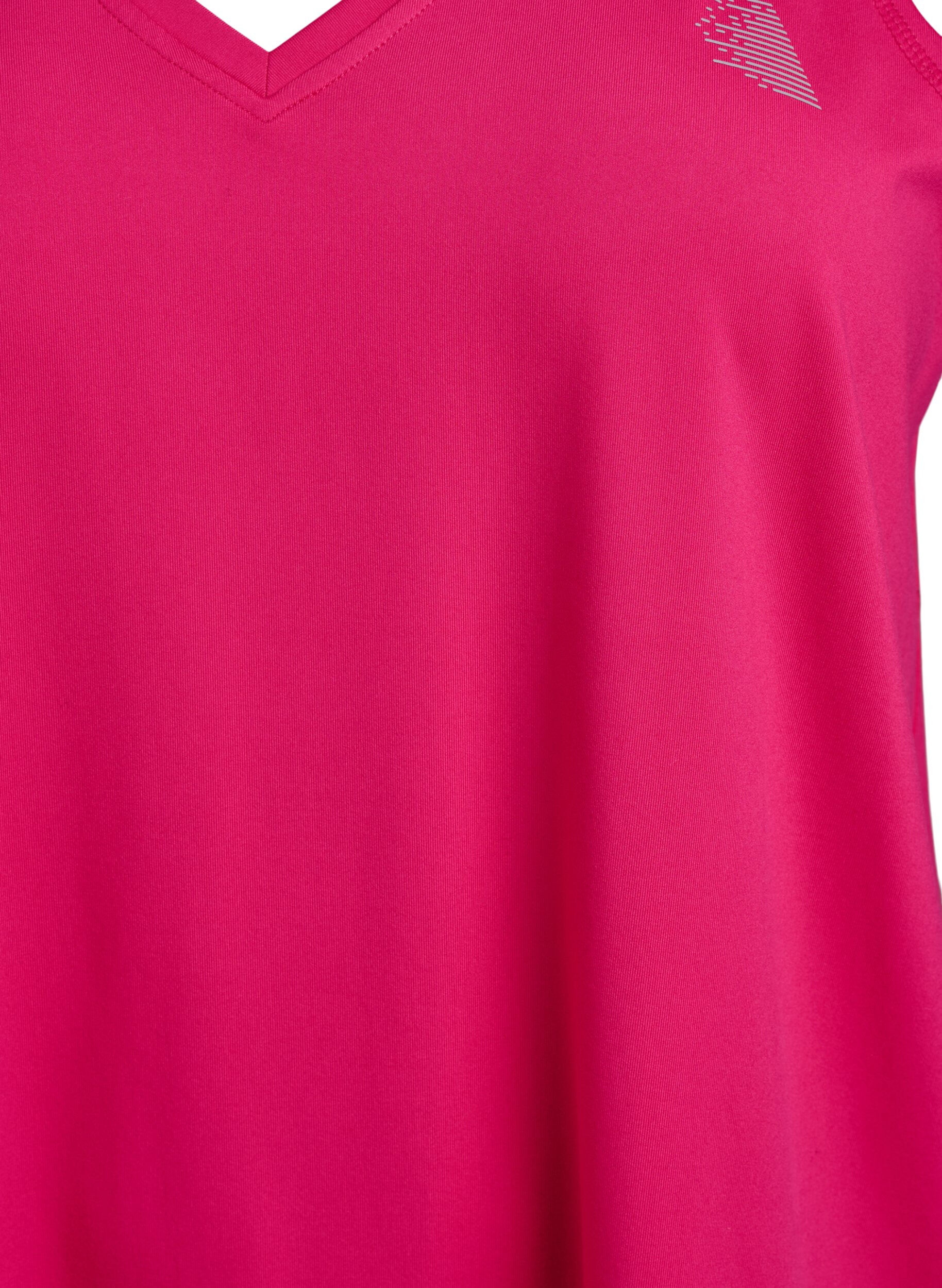 ZizzifashionWorkout top with v-neck, Pink, Packshot image number 2