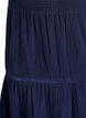 A-line midi skirt in cotton muslin with crochet band, Blue, Packshot image number 2
