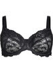Full coverage lace bra with underwire, Black, Packshot image number 0