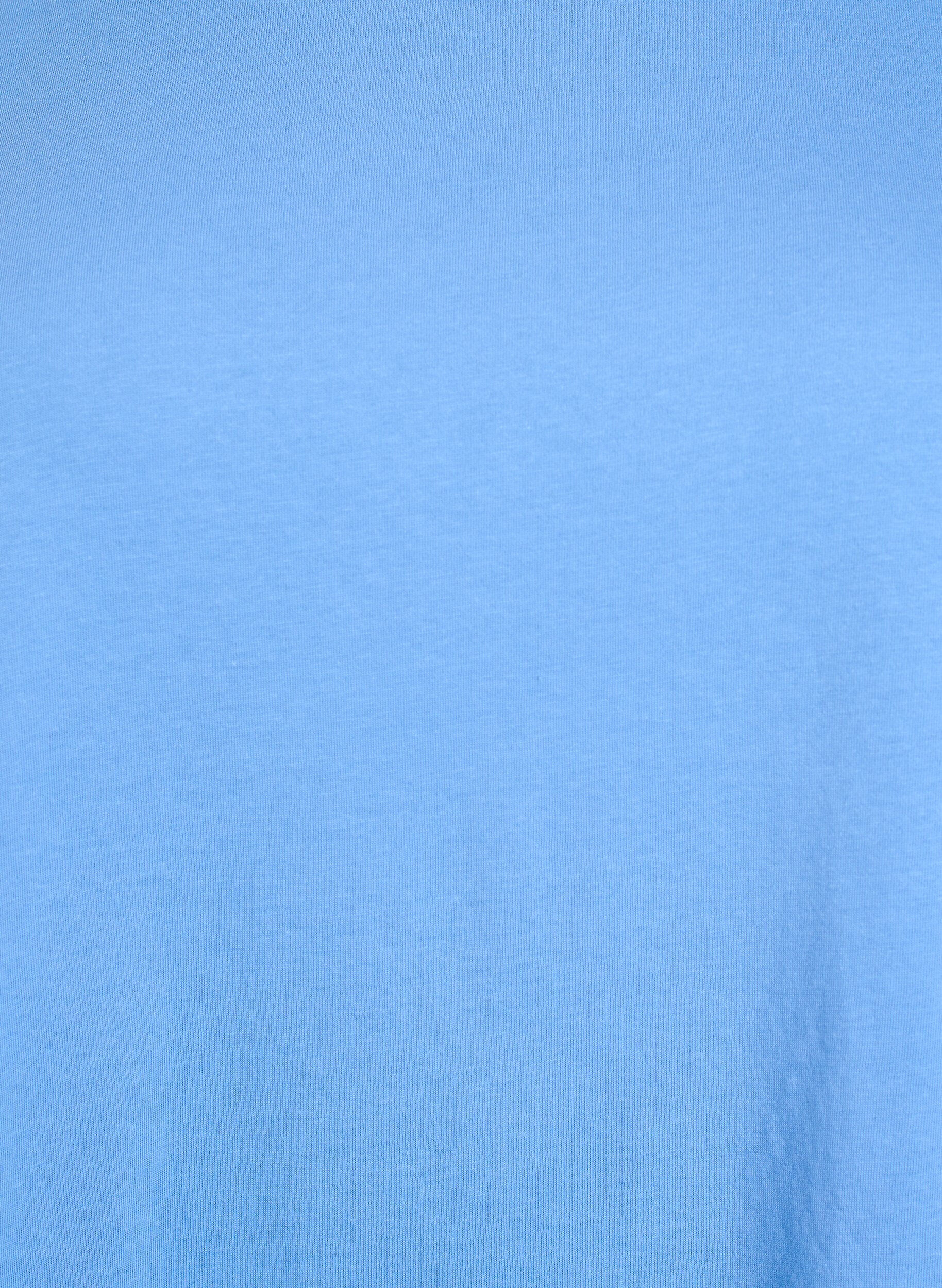 ZizzifashionShort sleeved cotton blend t-shirt, Blue, Packshot image number 2