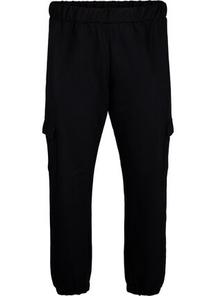 Sweatpants with cargo pockets, Black, Packshot image number 0