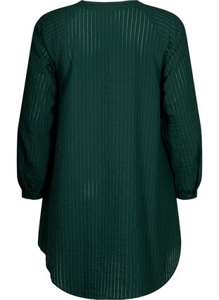 Long viscose shirt with striped pattern, Scarab, Packshot image number 1