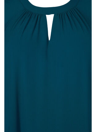 Chiffon blouse with 3/4 sleeves, Deep Teal, Packshot image number 2