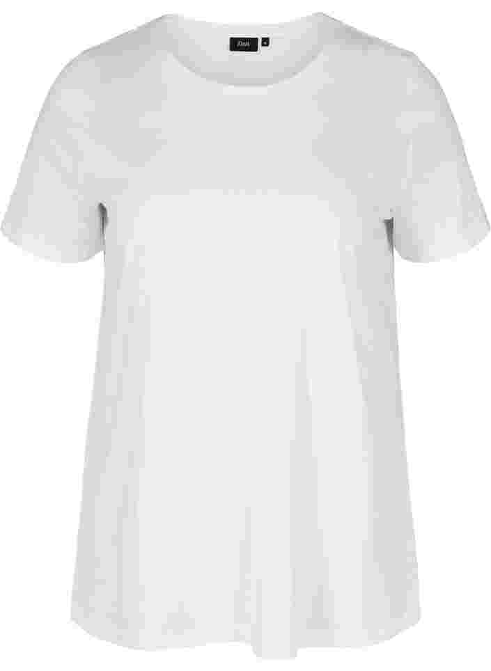 2-pack Short-sleeved T-shirt in Cotton, Black/Bright White, Packshot image number 3
