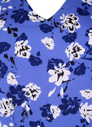 FLASH - Tunic with v neck and print, Amparo Blue Flower, Packshot image number 2