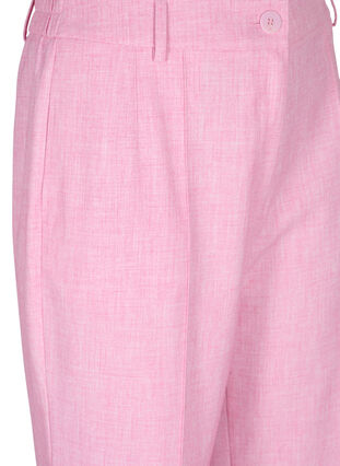Melange trousers with elastic and button closure, Rosebloom, Packshot image number 2