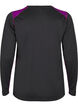 Two-tone thermal top with long sleeves, Black w. Charisma, Packshot image number 1