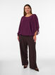Chiffon blouse with balloon effect, Purple, Model image number 1