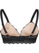 Bralette with lace and soft padding, Black, Packshot image number 1