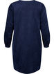 Short velvet dress with pockets, Medieval Blue, Packshot image number 1