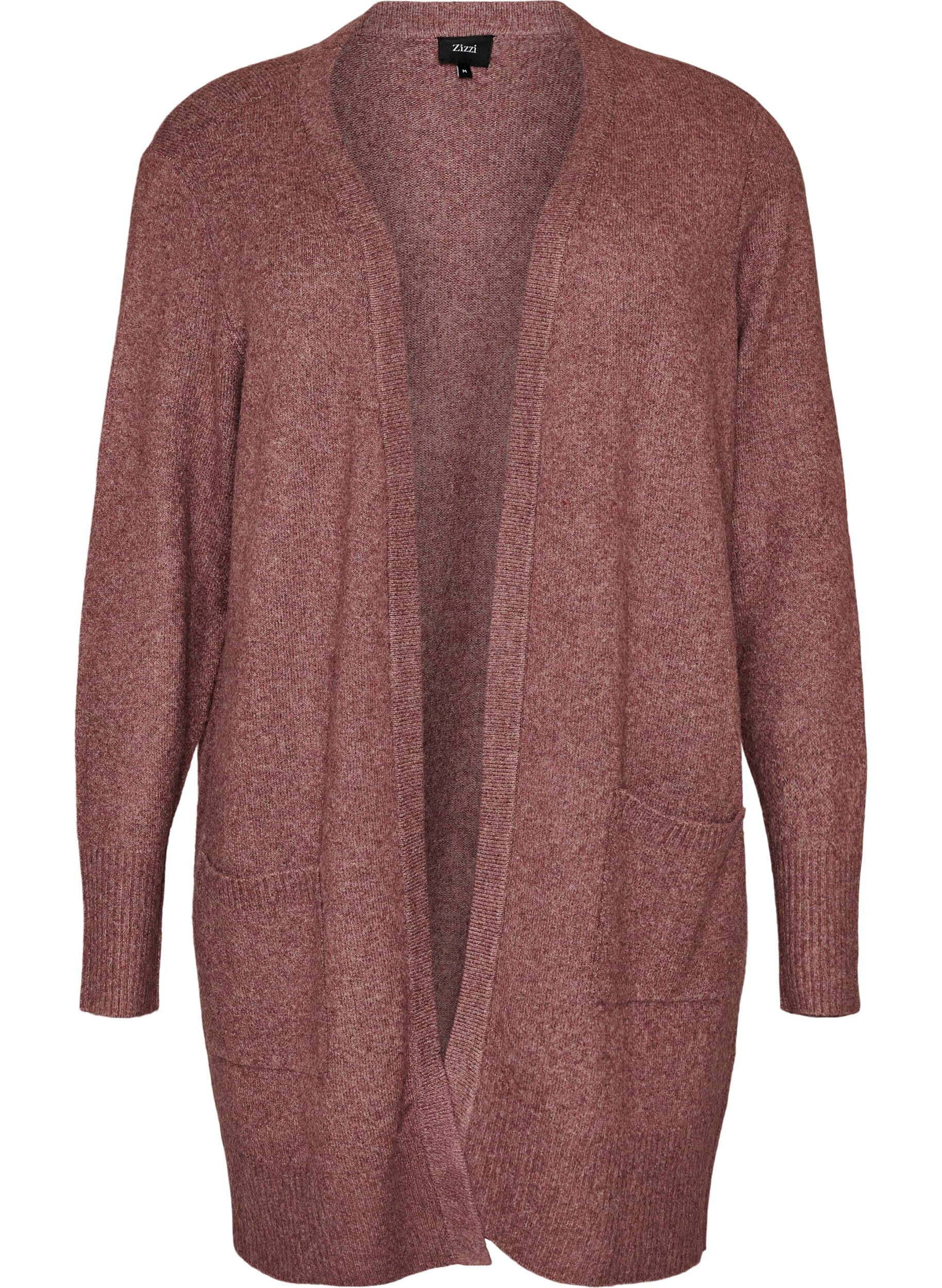 Ribbed Knit Cardigan with Pockets