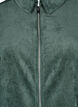 Velvet dress with zipper and 3/4 sleeves, Green, Packshot image number 2