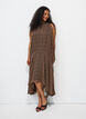 Midi dress in chiffon with leopard print and a tie-waist, Brown, Model image number 0