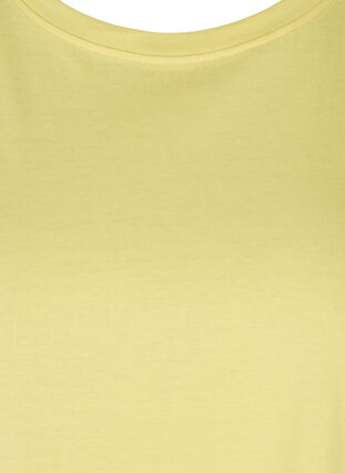 Cotton t-shirt with elbow-length sleeves, Pale Banana, Packshot image number 2