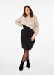 Colourblock dress with high neck, Black w. P.Cashmere, Model image number 0