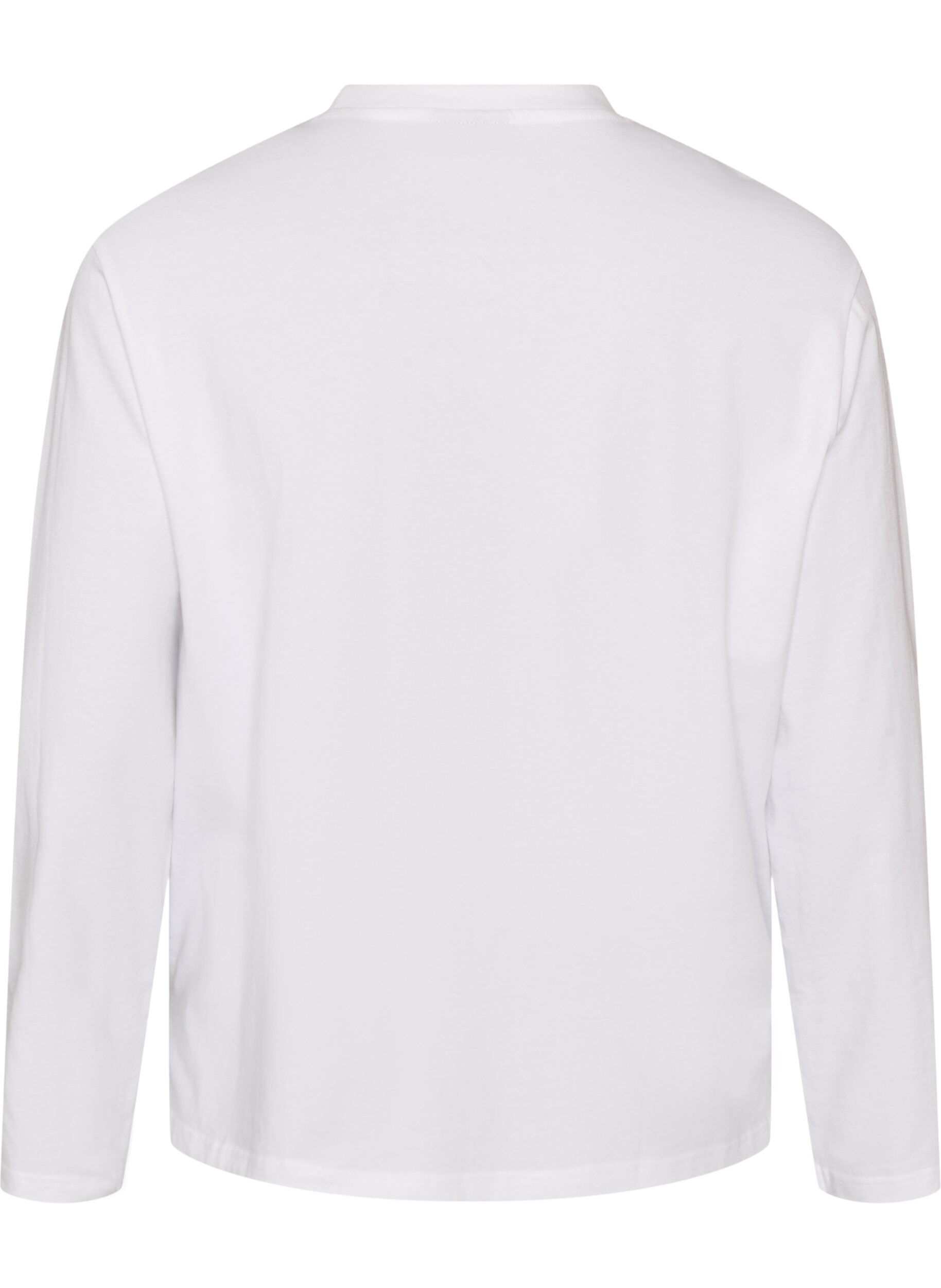 ZizzifashionBasic t-shirt with long sleeves, White, Packshot image number 1