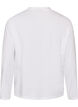 Basic t-shirt with long sleeves, White, Packshot image number 1