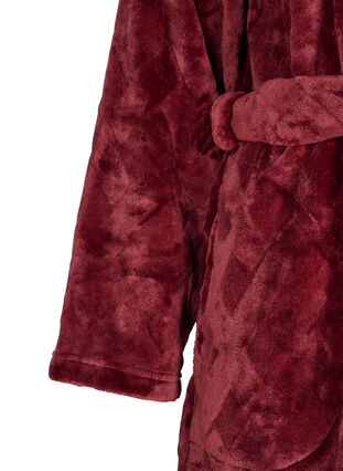 Dressing gown with zip and pockets, Rose, Packshot image number 3