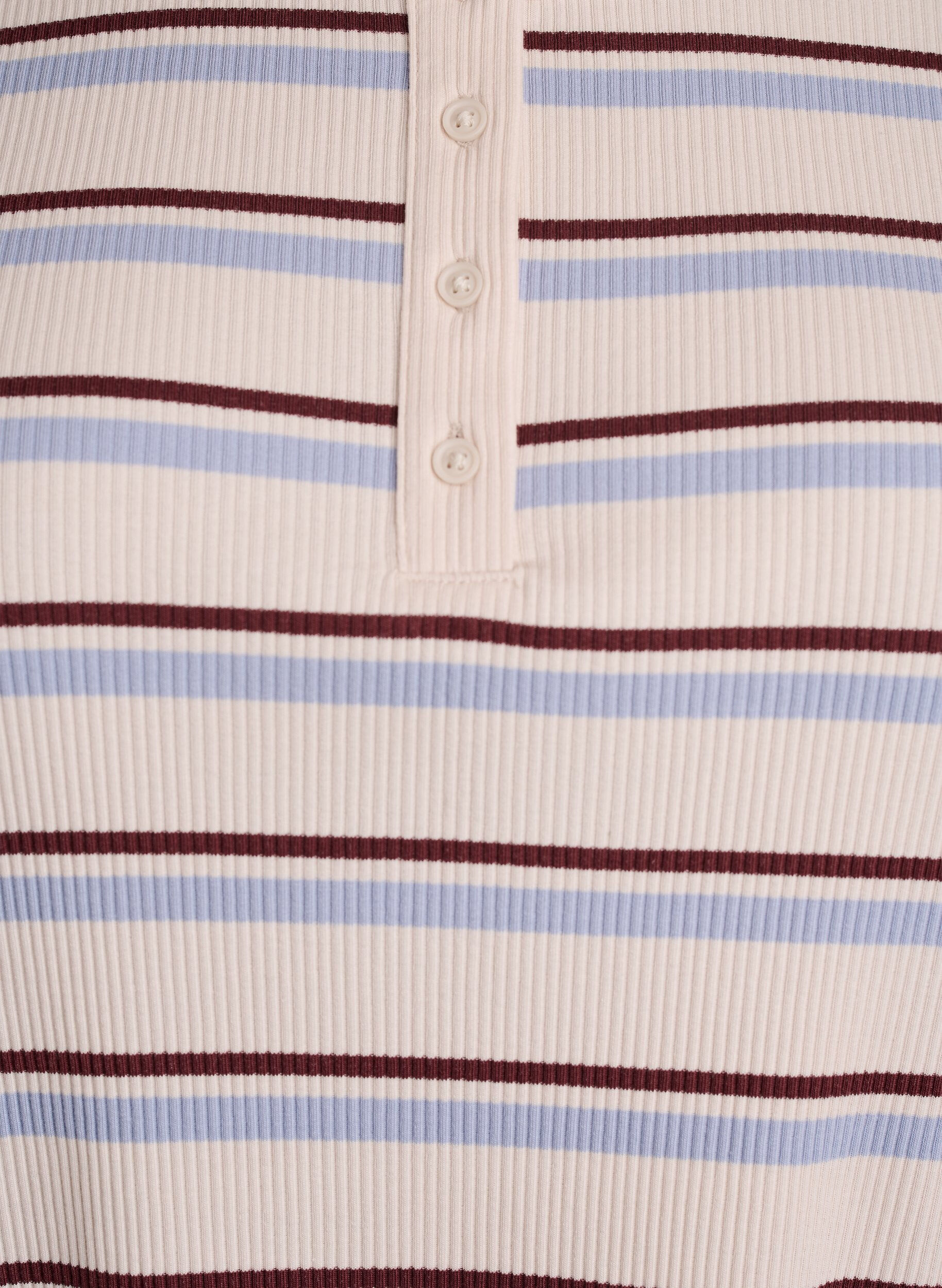 ZizzifashionRib T-shirt with stripes and button detail, Purple, Packshot image number 2