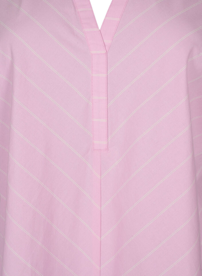 Striped dress in organic cotton, Lilac Sachet, Packshot image number 2