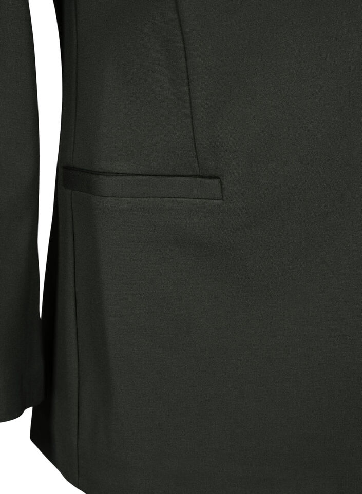 Simple blazer with button closure, Green, Packshot image number 3