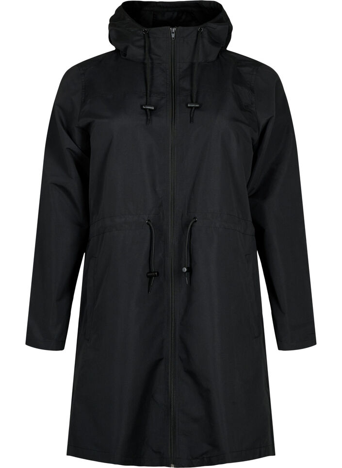 FLASH - Water-repellent parka with hood, Black, Packshot image number 0