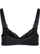 Balconette underwire lace bra, Black, Packshot image number 1