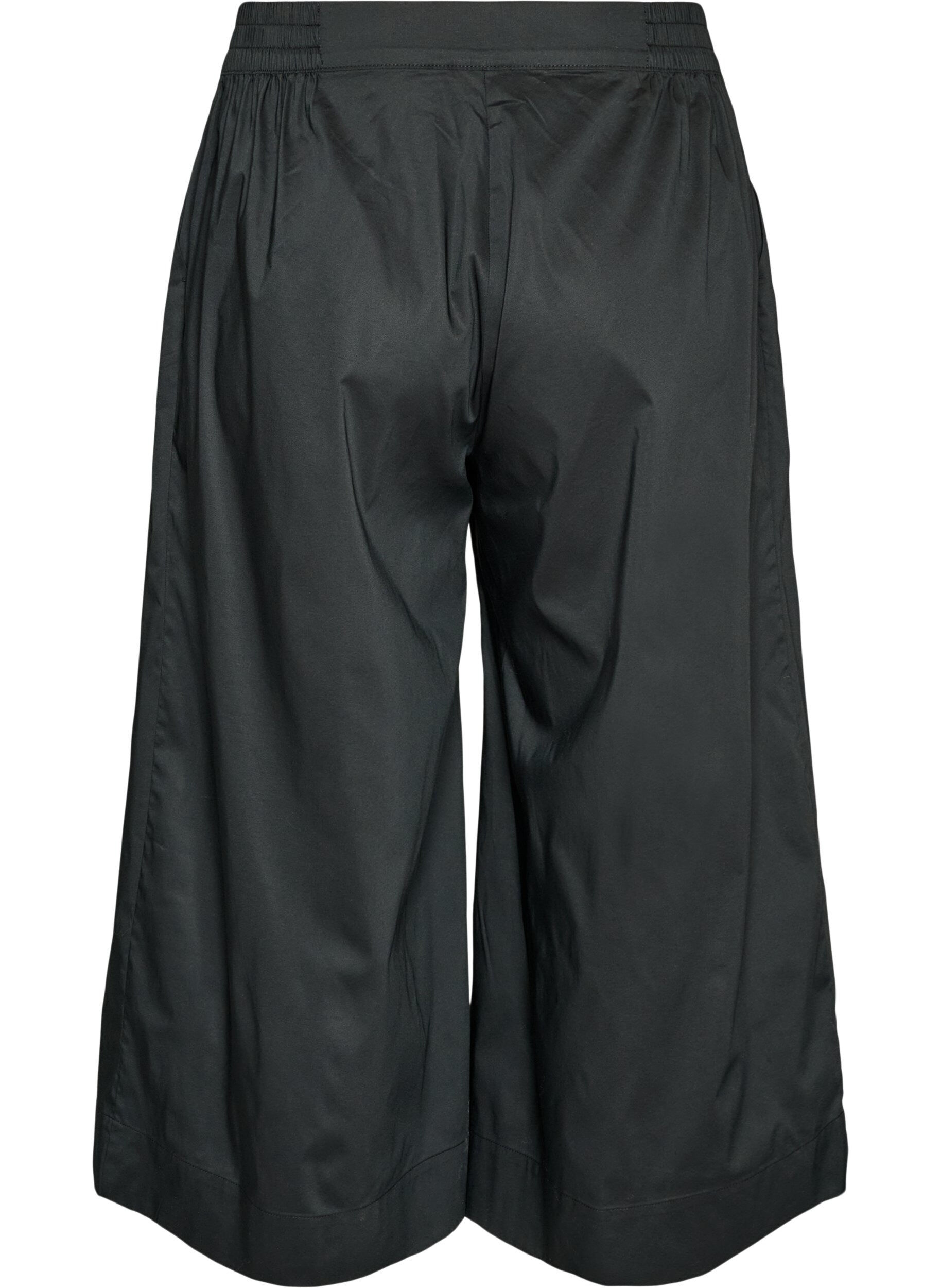 ZizzifashionCulottes with an elasticated waist and wide legs, Black, Packshot image number 1