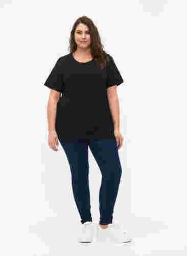 FLASH - 2-pack round neck t-shirts, Black/Black, Model image number 2