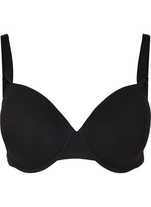 Bra with moulded cups and underwire, Black, Packshot image number 0