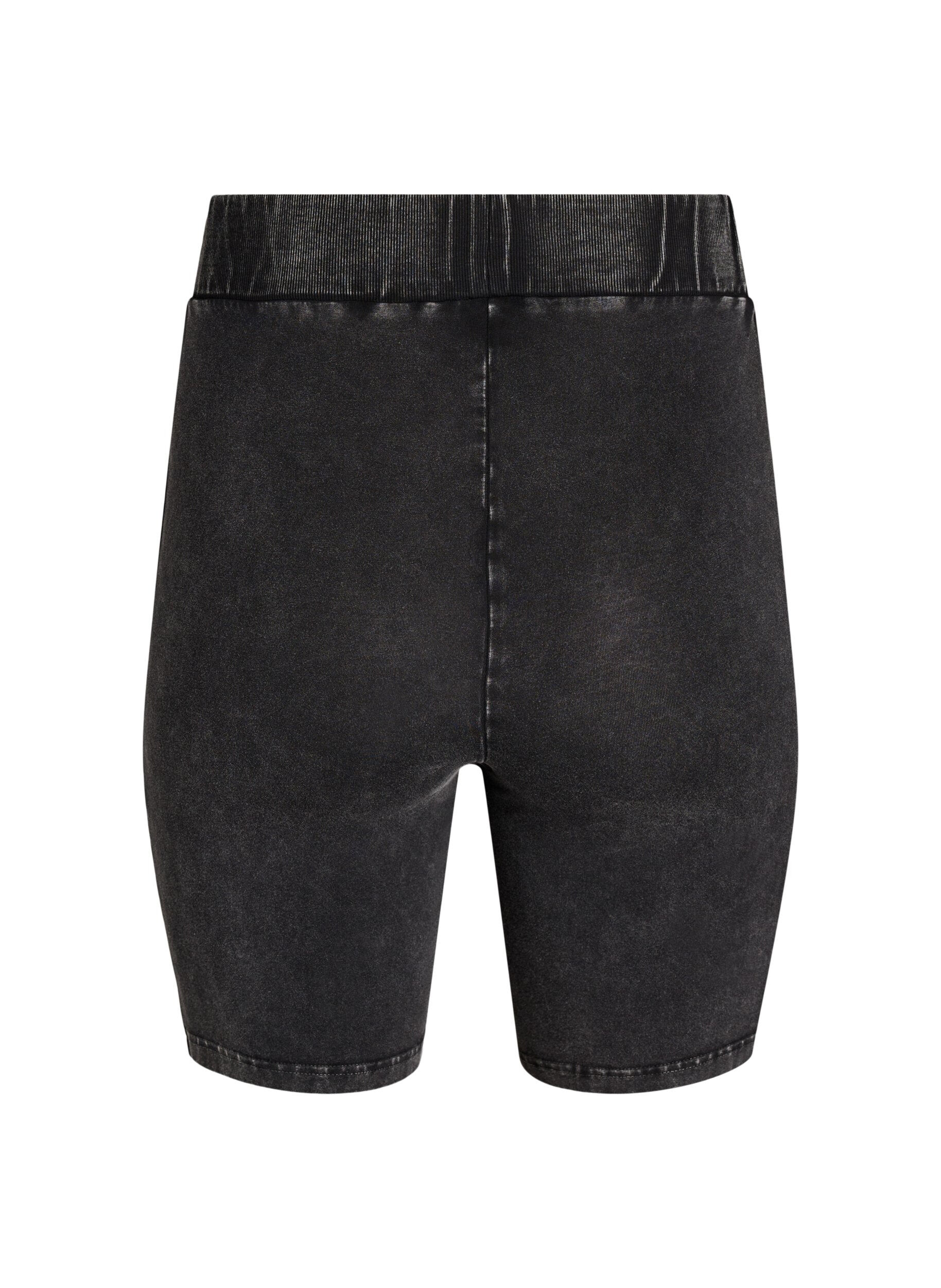 Zizzifashion Fitted jersey shorts with a washed effect, Black, Packshot image number 1