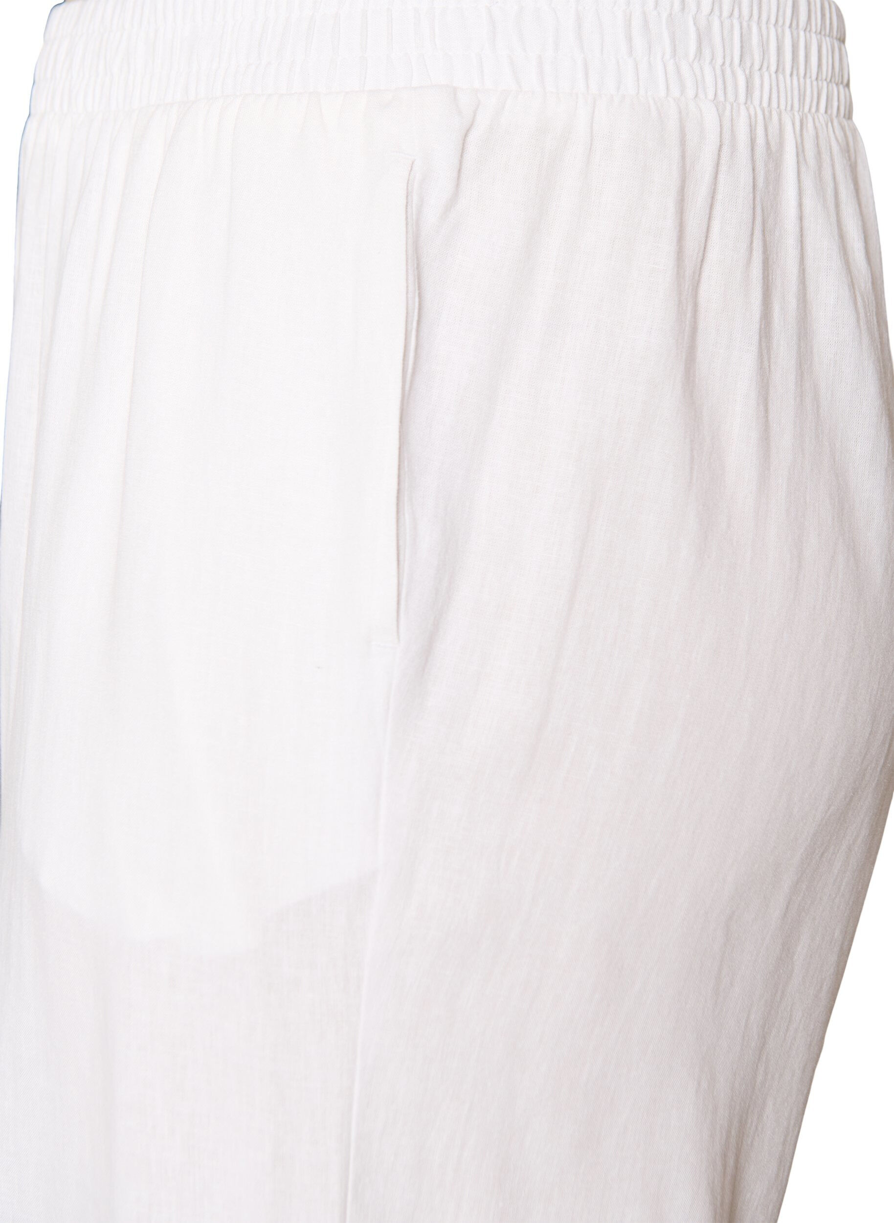 ZizzifashionWide-leg linen and viscose trousers, White, Packshot image number 2