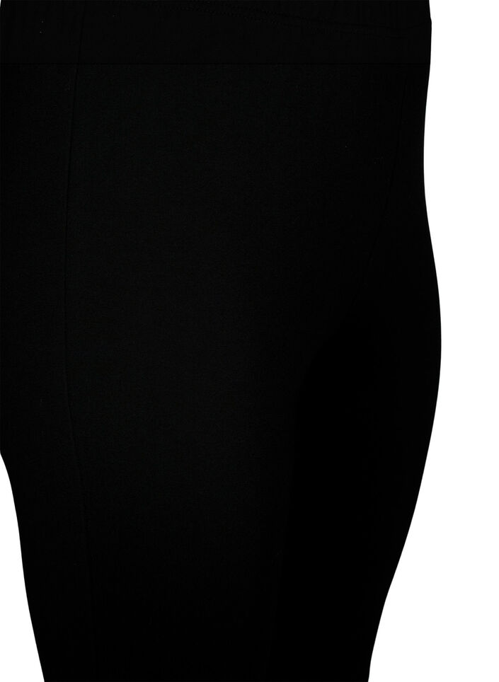 Viscose leggings with a slit at the front, Black, Packshot image number 2