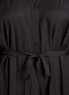 Midi dress with button fastening and tie-belt, Black, Packshot image number 2