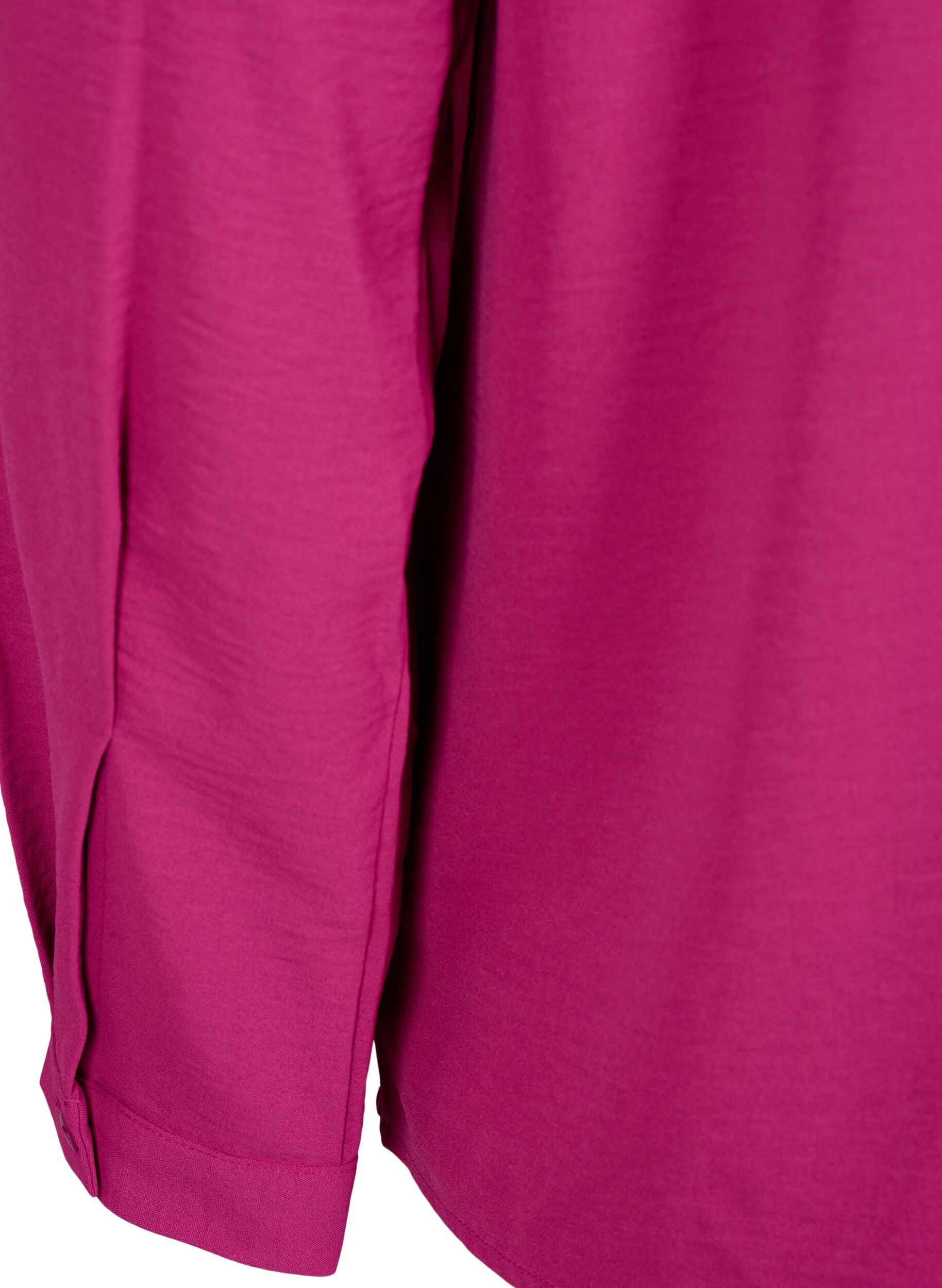 Zizzifashion Long sleeved blouse with lace detail, Festival Fuchsia, Packshot image number 3
