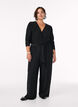 Jumpsuit with glitter and tie-belt, Black, Model image number 0