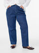 Pinstriped Kiana jeans with straight fit, Blue, Model image number 2