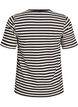 Striped T-shirt with ribbed texture, Black, Packshot image number 1