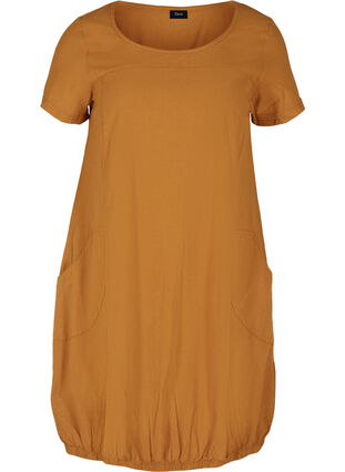 Short-sleeved cotton dress, Bucktorn, Packshot image number 0