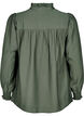 Blouse with ruffle collar, Green, Packshot image number 1