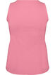 Cotton ribbed top with high neck, Rose, Packshot image number 1