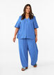 Loose trousers with elasticated waistband and pockets, Blue, Model image number 0