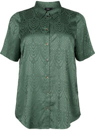 Long shirt with textured pattern, Duck Green, Packshot