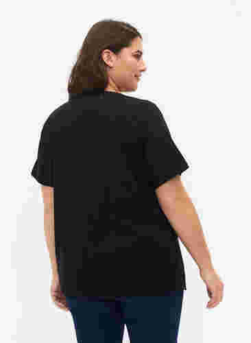 FLASH - 2-pack round neck t-shirts, Black/Black, Model image number 1