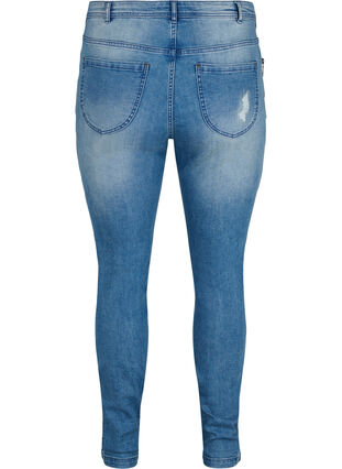 Super slim Amy jeans with slit and buttons, Light blue, Packshot image number 1