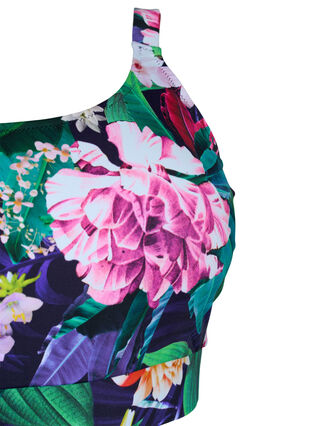 Bikini top with adjustable shoulder straps, Flower Print, Packshot image number 2